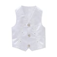 thumbnail image 4 of XASZHN Boy's 4 Button Formal Suit Vest White_004 3-4 Years, 4 of 4