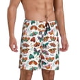 thumbnail image 2 of Wukai Colorful Butterfly Men’s Short Pajama Pants With Pockets Soft Sleep Pj Shorts for Men-4X-Large, 2 of 6