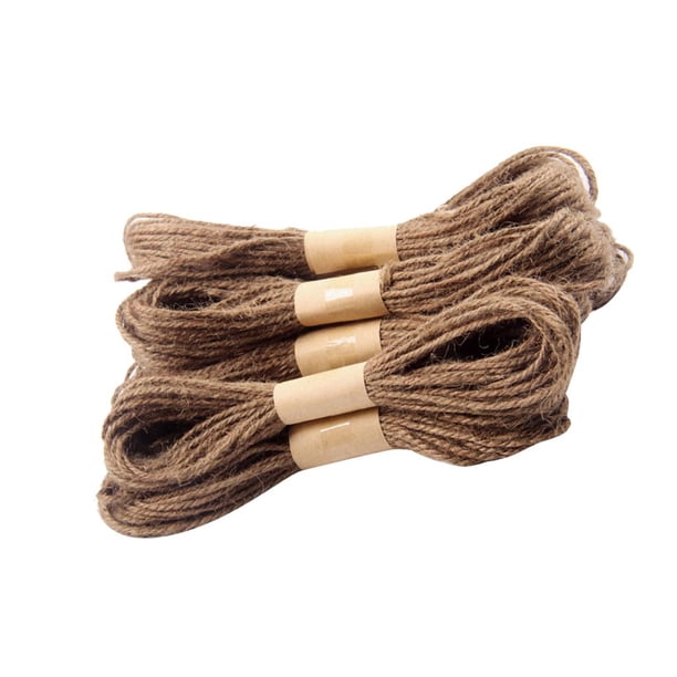 10 paquetes de etiquetas colgantes de cuerda de yute, cuerda para regalo, embalaje artesanal, fabricación artesanal DIY, 10 Yuyangstore Cuerda de cuerda de yute