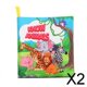 thumbnail image 1 of 2x Libro de Tela Arrugada Cuna para La Dentición Libro de Desarrollo Aprendizaje Libros Interactivos Juguete Sensorial Sonido Arrugado Educativo Niños 2 piezas, 1 of 10