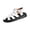 White, variant on Sandals Women Hollow-Out Platform Thick Sole Round Closed-Toe Buckle Roman Sandals Summer Comfortable Breathable Ankle Strap Anti-Skid Walking Shoes White 42(US-9)