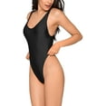 thumbnail image 4 of Traje de baño de una pieza con tanga sexy para mujer Trajes de baño de una pieza ajustables de corte alto MFZFUKR CZYD-SY76-4, 4 of 4