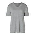 thumbnail image 5 of Womens T Shirts V Neck Short Sleeve Casual Loose Tees Tops 2024 Trending Now Long Sleeve Fitted Button down Dress for Women Casual Button up Shirts for Women Ladies Button down Shirt Cool Running, 5 of 5