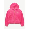 thumbnail image 4 of Justice Girls Velour Cargo Pocket Full Zip Hoodie, Sizes Xs-Xlp, 4 of 6