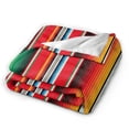 thumbnail image 2 of Kll Fleece Blanket Plush Throw Blanket Mexican Serape Blanket Stripes,Soft Fuzzy Cozy Flannel Blanket For Couch Sofa Bed.(40"X30"), 2 of 9