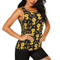 thumbnail image 2 of Junzan Ducks Pattern Workout Tank Tops for Women Sleeveless Running Loose Fit Yoga Tops Active Shirts Gym Exercise-Small, 2 of 7