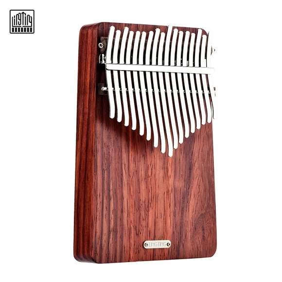 LINGTING K17A 17-key Portable Thumb Piano Kalimba Mbira Sanza Padauk Matetial with Storage Bag Carry Case Music Book Stickers Tuning Hammer Pickup Accompaniment Chain Tassel Decoration