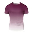 thumbnail image 4 of Men's T-Shirts 3 Pack T Shirts for Men Shirts for Men Short Sleeve Casual Tops Loose Crew Neck Blouse Fashion Gradient Color Beach Athletic Summer Clothes, 4 of 5