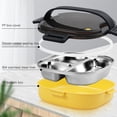 thumbnail image 4 of 304 Stainless Steel Lunch Box Portable 3 Compartment Bento Box Heat Resistant, 4 of 6
