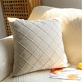 thumbnail image 2 of [IN2X177-13 Gray] Square Velvet Solid Plain Pillow (With/Without Inserts), 2 of 10