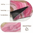 thumbnail image 6 of 2'x6' Rug Runners for Hallways Kitchen, Marble Pink Non Slip Entryway Beside Floor Carpet Runner, Abstract Artwork Luxury Golden Modern Washable Laundry Room Bedroom Throw Rugs Mat for Family Pet, 6 of 8