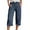 Navy, variant on Capri Pants for Women Lightweight Breathable Lightweight Elastic Waist Relaxed Fit Straight Leg Capris with Pockets