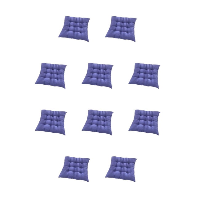 Wosthever Almohadilla para silla de masaje, lavable y gruesa, para máxima relajación, almohadillas para silla para sillas de comedor, azul oscuro 40*40 10Conjunto