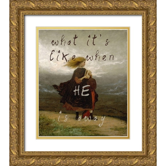 Sommers, Mindy 12x14 Gold Ornate Wood Framed with Double Matting Museum Art Print Titled - What Its Like