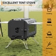 thumbnail image 4 of Riedhoff Wood Burning Camping Stove 17.91 x 11.62 x 13.11",  6 Chimney Pipes & Glass Window, Black, 4 of 9