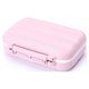 thumbnail image 1 of Caja organizadora de pastillas portátil con 6 compartimentos, estuche para almacenamiento de pastillas para medicina saludable (rosa), 1 of 1