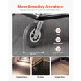 thumbnail image 4 of VEVOR Hotel Luggage Cart, 1200 LBS Load Capacity, Brushed Stainless Steel Finish Bellman's Cart, Valet Cart with Grey Carpeted Deck and 8-inch Rubber Wheels, Ideal for Hotels, Condos, Resorts, Silver, 4 of 9
