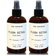 Muse Apothecary Flush Ritual Luxury Aromatherapy Toilet Bowl Spray Freshener Bathroom Deodorizer with Essential Oils 8 Oz 2-Pack