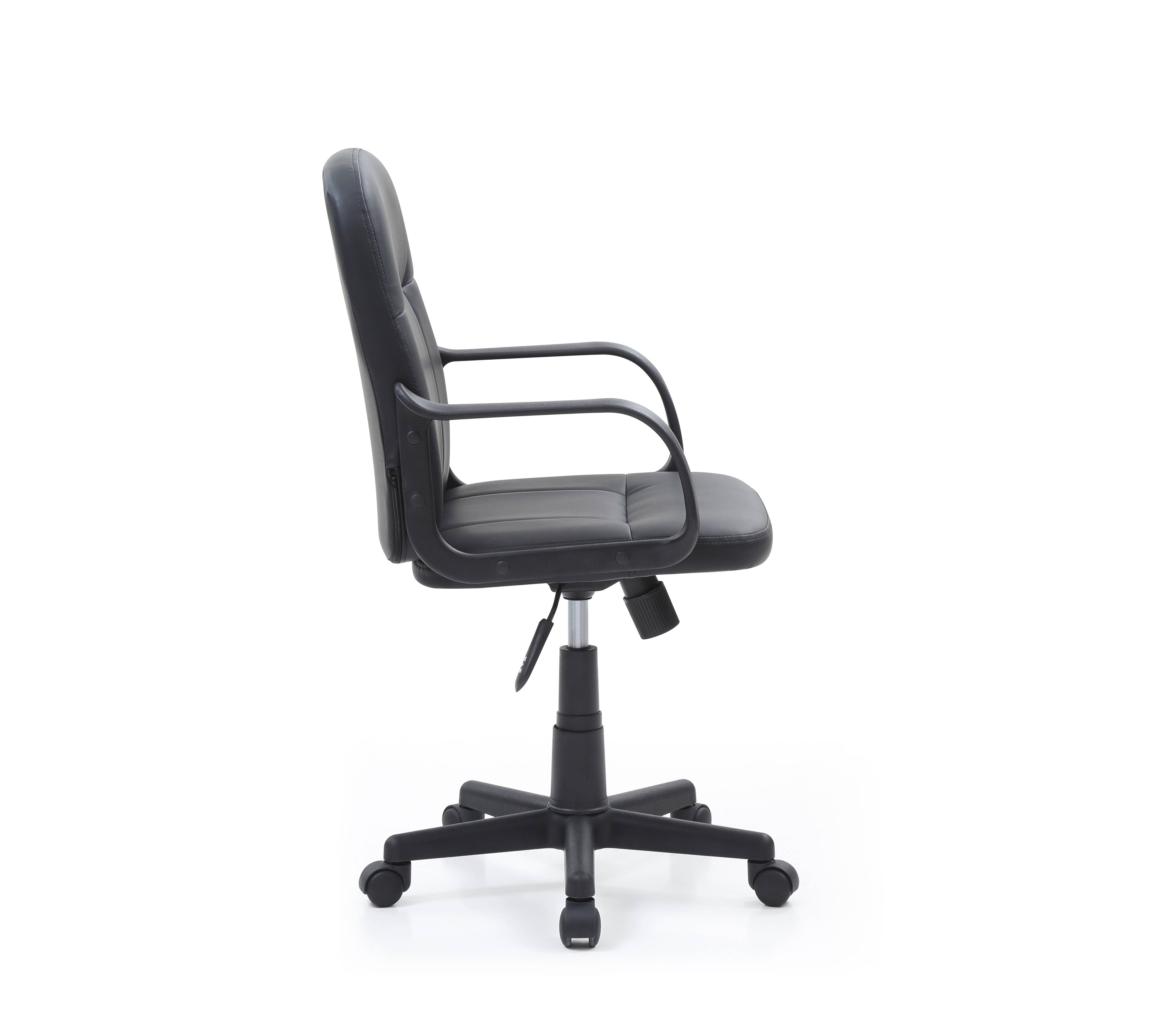 Hodedah 19.5 in Manager's Chair with Adjustable Height & Swivel, 200 lb. Capacity, Black - image 3 of 5