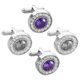 thumbnail image 1 of Round Tuxedo Buttons Mens Suit Accessories Clothes Jewelry Accessory White Size1.77X1.77X1.00CM 2Pairs, 1 of 5