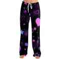 thumbnail image 4 of Hearthz Valentines Day Pajamas Women Pants Love Heart Graphic Pj Pants Women Drawstring Wide Leg Holidays Sleeping Pants Women, 4 of 7