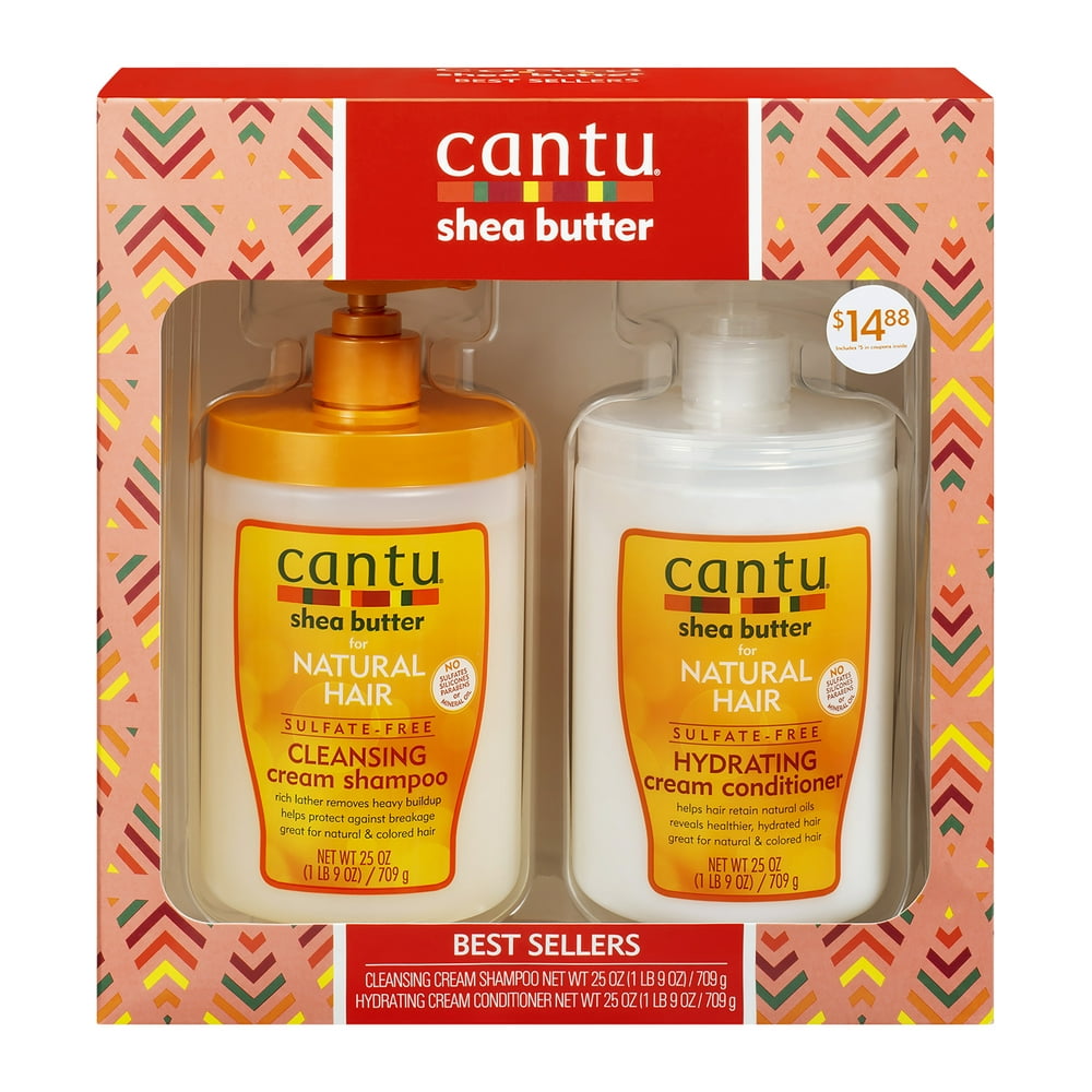 (18 Value) Cantu Best Sellers Shampoo and Conditioner Set, Sulfate
