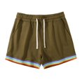 thumbnail image 6 of Men's Rainbow Drawstring Shorts - Lightweight Polyester, Pocket Design, Loose Fit for Beach/Sport, All-Season Wear, 6 of 6