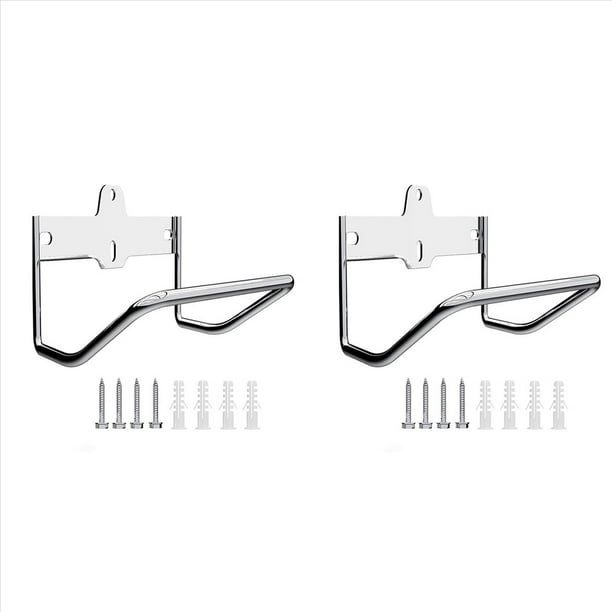 2X Percha para Estante de Escalera, Gancho para Almacenamiento de Escalera, Montaje en Pared, Estante Multiusos para Garaje, Resistente