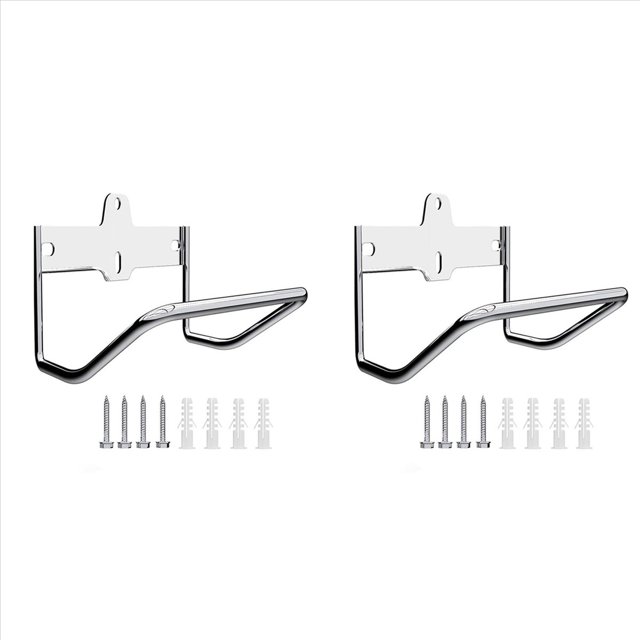 2X Percha para Estante de Escalera, Gancho para Almacenamiento de Escalera, Montaje en Pared, Estante Multiusos para Garaje, Resistente
