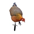 thumbnail image 3 of Espejo de gallo de jardín, decoración vívida, escultura de jardín resistente a la intemperie, figura de animal, postes estables, escultura de pollo re A, 3 of 8