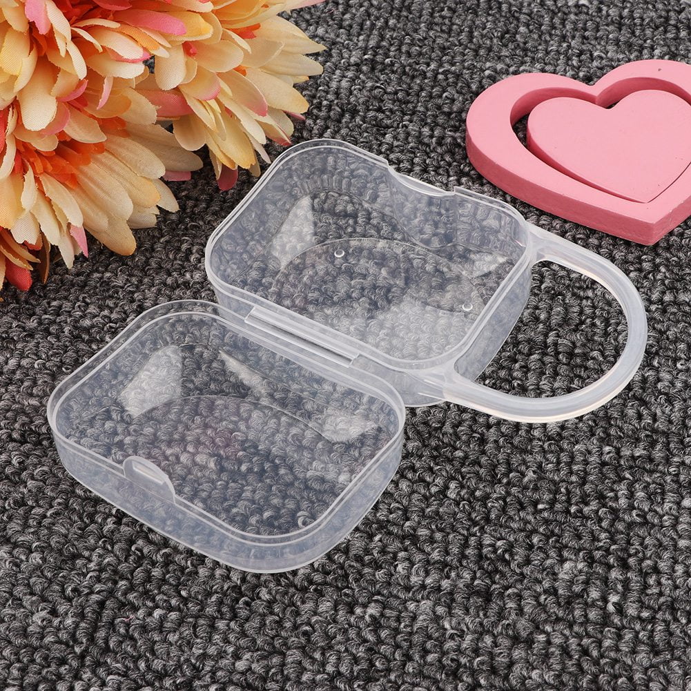 Mgaxyff Pacifier Cover,Baby Infant Transparent PP Pacifier Soothing Nipple Case Holder Dust-proof Storage Box, Pacifier Case