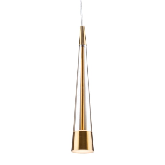 AC6821BR Artcraft Lighting Sunnyvale - 9W 1 LED Pendant-12 Inches Tall and 2.5 Inches Wide-Brass Finish