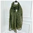 thumbnail image 4 of QSAWXQZ Women's Cotton Linen Long Scarf Polka Dot Lightweight Shawl Wrap Neck Scarf Free Size, 4 of 5