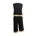 thumbnail image 4 of DHFJKG Linen Sets For Women 2 Piece Summer Outfit Sleeveless Color Block Loose Fit Tank Top And Capri Pants Set Beach Vacation Outfits, 4 of 4