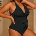 thumbnail image 7 of One Piece Swimsuit for Women with Built-In-Bra,High Waisted Push Up V-Neck Slimming Bodysuit Monokini Swimsuit, 7 of 7
