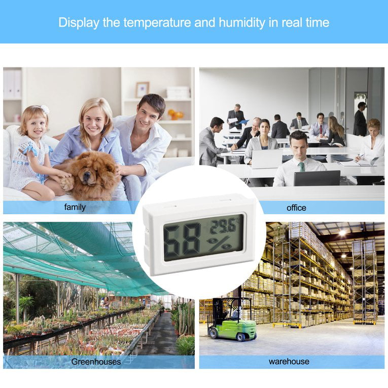 Silverkial Professional Mini Digital LCD Thermometer Hygrometer Humidity Temperature Meter Indoor Digital LCD Display Sensor 