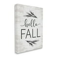 thumbnail image 3 of Hello Fall Rustic Calligraphy Wheat Sprigs Botanical Border Inspirational Graphic Art Gallery-Wrapped Canvas Print Wall Art, 3 of 5