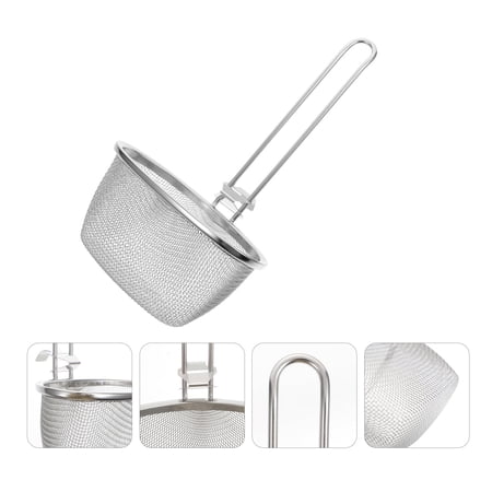 OUNONA Stainless Steel Fine Mesh Strainer Spoon for Hot Pot Cooking and Vegetable Washing Kitchen Tool