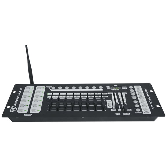 Rockville ROCKFORCE W2 192 Channel Wireless DMX Lighting Controller Black