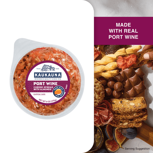 Kaukauna® Port Wine Spreadable Cheese Ball, 6 oz, Refrigerated