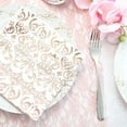 thumbnail image 4 of BalsaCircle 20 Pieces 13" x 13" Rose Gold White Metallic Vintage Paper Napkins, 4 of 7