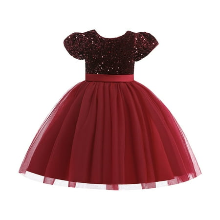 

2023 New Children S Dress Lace Wedding Skirt Princess Dress Attended The Party To Attend The Event Elegant Sweet Baby Girl Clothes