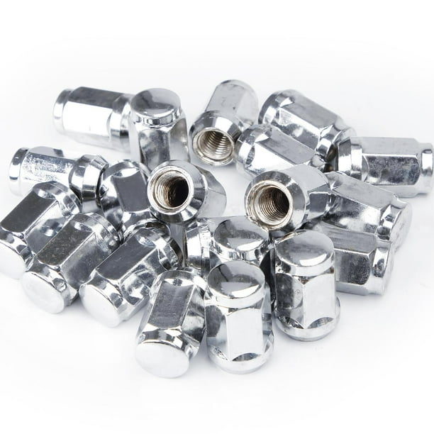 20 Pcs Chrome Bulge Acorn Lug Nut Car Wheel Nuts 12x1.5 for Ford Escape Fusion Focus