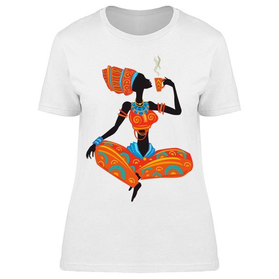 Black Woman Ethnic Dress Mug Tea Tee Women's -Image by Shutterstock