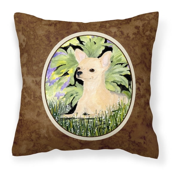 Carolines Treasures SS8325PW1414 Chihuahua Fabric Decorative Pillow, 14Hx14W, multicolor