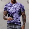 thumbnail image 2 of Camisetas de Manga Larga de los Hombres Relief Steed Impresión Gráfica Tee, Sudadera de Cuello de la Tripulación Casual para Al Aire Libre, Vacaciones Y Uso Diario, 2 of 8