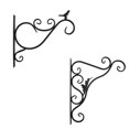 thumbnail image 3 of Yuarrent Paquete de 2 soportes de cesta colgante de metal montaje en pared jardín césped Patio cubierta planta flor percha linterna luz Jardín y Patio Zwierzę Yuarrent HA063169-01, 3 of 6