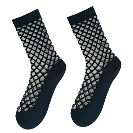 

ZOYONE Stylish Women Hollow Out Mesh Socks Breathable Fishnet Socks JK Style Hole Socks