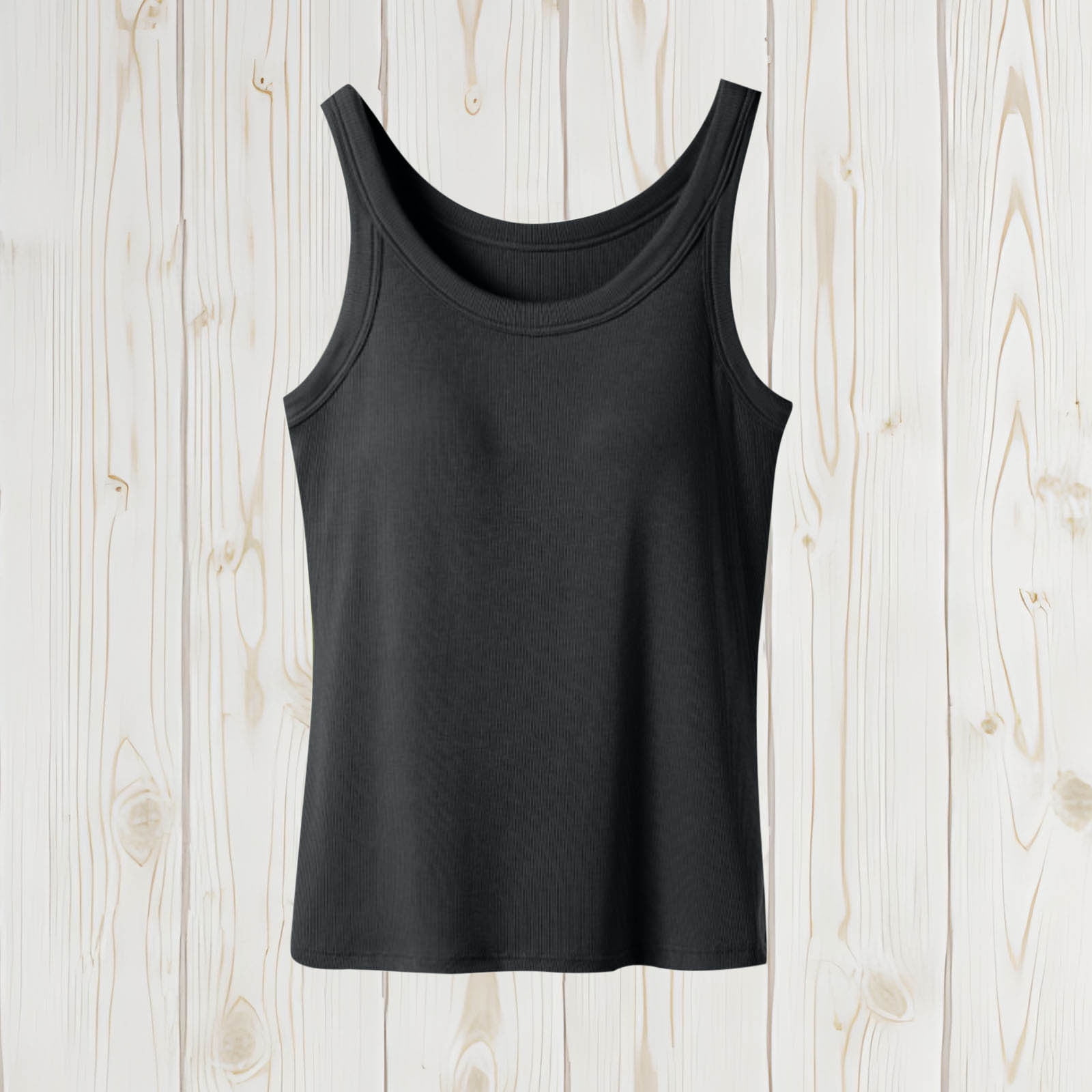 ylioge Womens Plus Size Tank Tops Built in Bras L-5X Sleeveless Crewneck Camisoles Pullover Stretchy Slim Solid Color Basic Loungewear Workout Vests