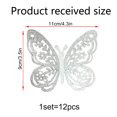 thumbnail image 1 of Pegatinas de pared decorativas para el hogar, con diseño de mariposas en blanco y negro, 3D, huecas, de PVC, para sala de estar y habitación de niños, 1 of 5